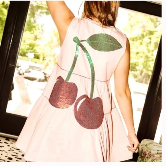QUEEN OF SPARKLES Dresses & Skirts - Queen of Sparkles XS sequin cherry tiered dress
